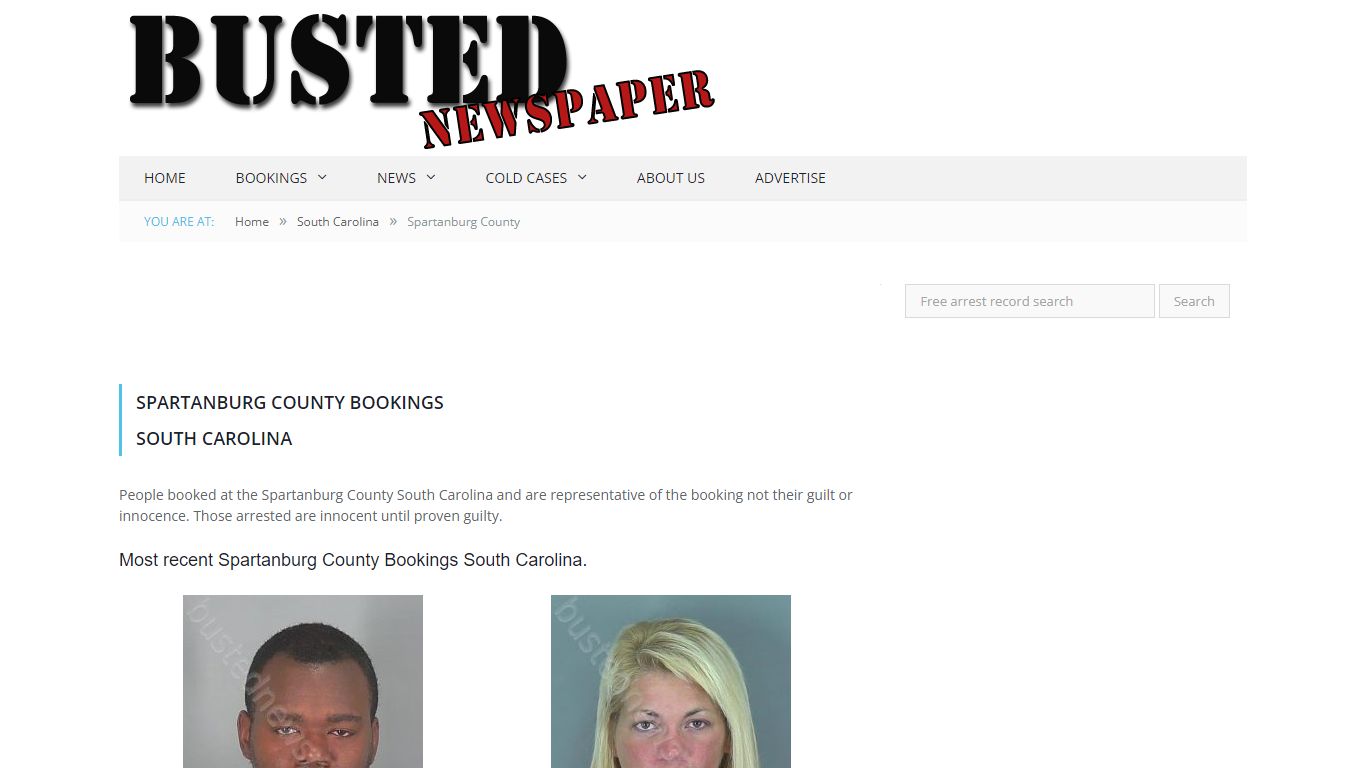 Spartanburg County, SC Mugshots - BUSTEDNEWSPAPER.COM